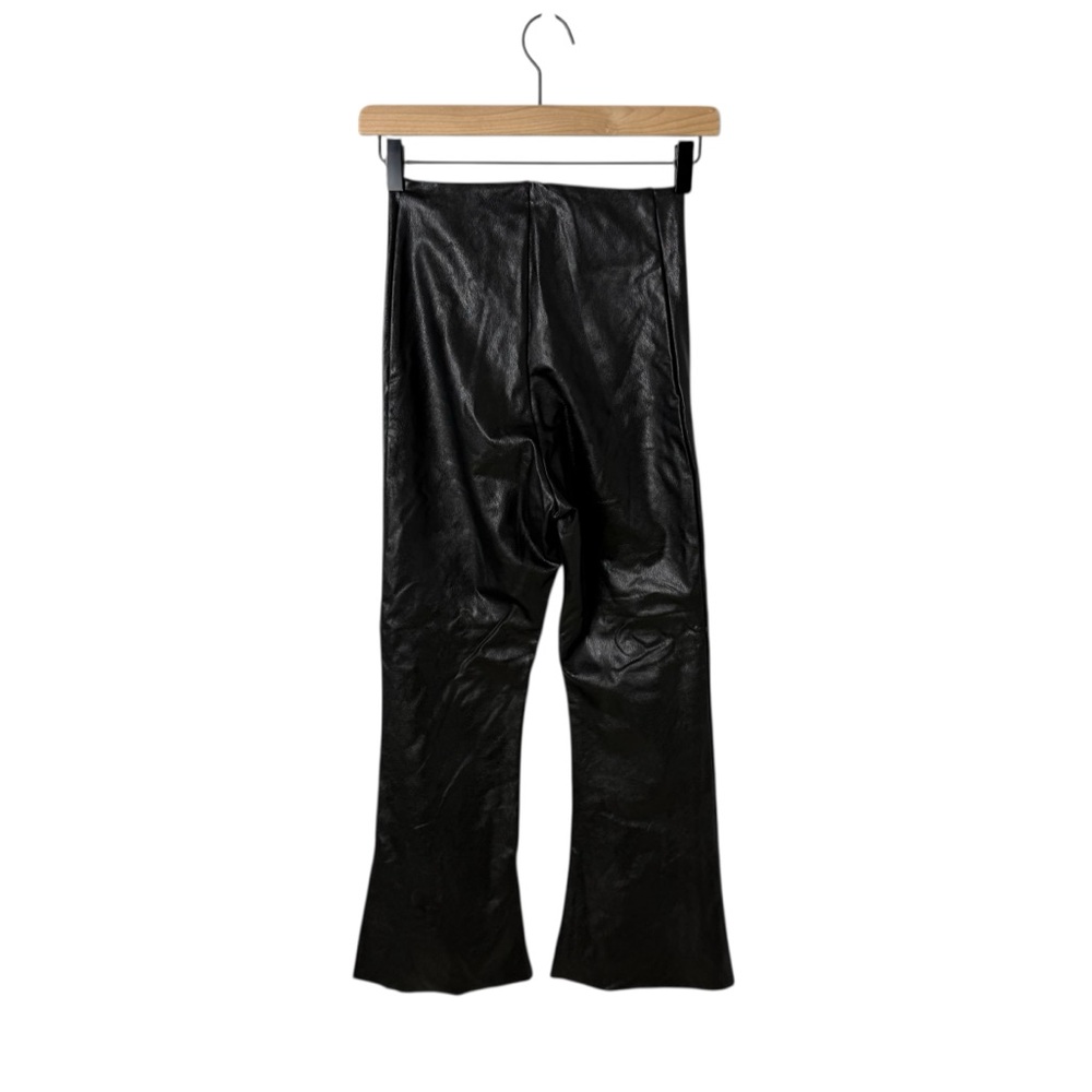 Commando Faux Leather Cropped Flare Leggings Black Size Medium SLG33 - Picture 4 of 8